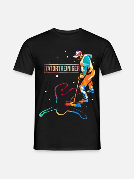 Diskreter Tatortreiniger Blutspur - Männer T-Shirt - Schwarz