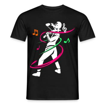 Schwungvoller Geigenklang Orchester - Männer T-Shirt - Schwarz - Vorne - AI Model Male 178 light (178cm)