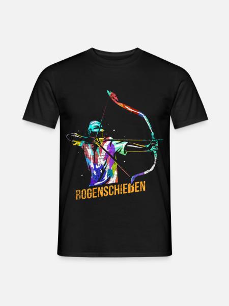 Konzentrierter Bogenschütze Parcours - Männer T-Shirt - Schwarz