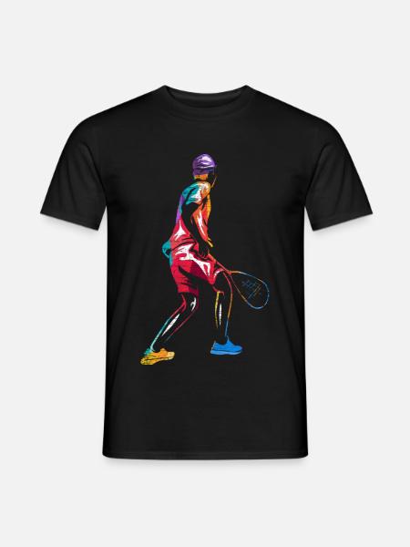 Wendiger Squash Vereinsspieler - Männer T-Shirt - Schwarz