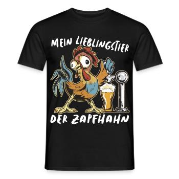 Mein Lieblingstier ist der Zapfhahn Biertrinker - Männer T-Shirt - Schwarz - Vorne - AI Model Male 178 light (178cm)