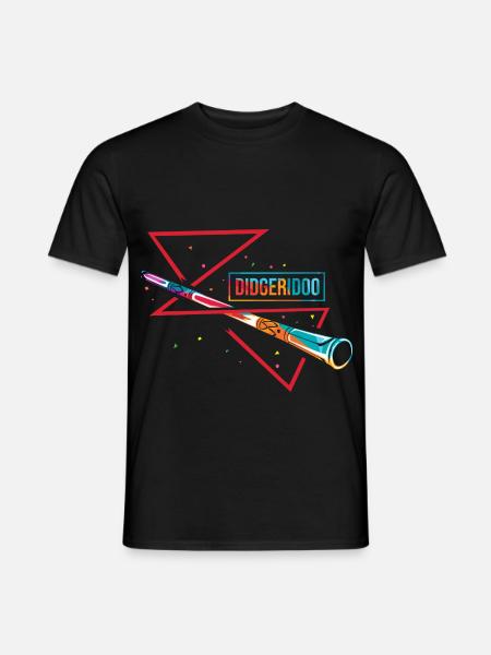 Dröhnendes Didgeridoo Australien - Männer T-Shirt - Schwarz