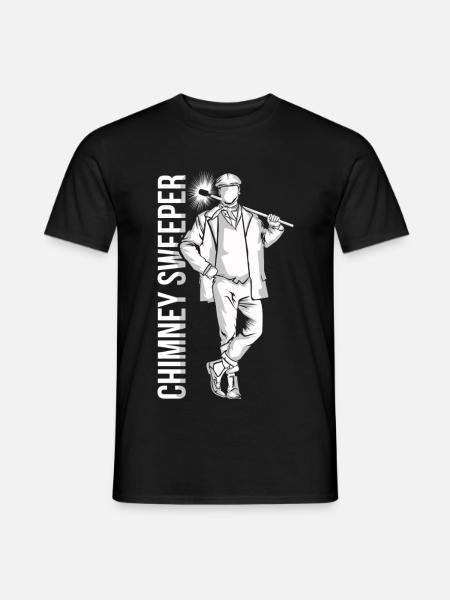 Sauberer Schornsteinfeger Kaminreinigung - Männer T-Shirt - Schwarz