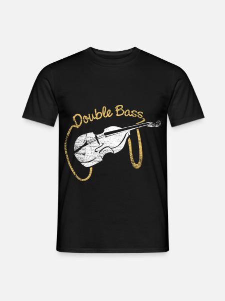 Groovender Kontrabass Swingclub - Männer T-Shirt - Schwarz