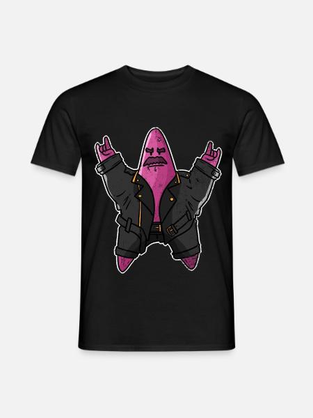 Funkelnder Seestern Korallenriff - Männer T-Shirt - Schwarz