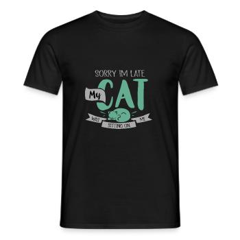 Verschmustes Stubentiger Ausrede - Männer T-Shirt - Schwarz - Vorne - AI Model Male 178 light (178cm)