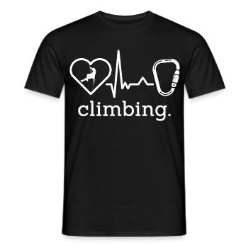 Klettern Kletterhalle Kletterer Bouldern - Männer T-Shirt - Schwarz - Vorne - AI Model Male 178 light (178cm)