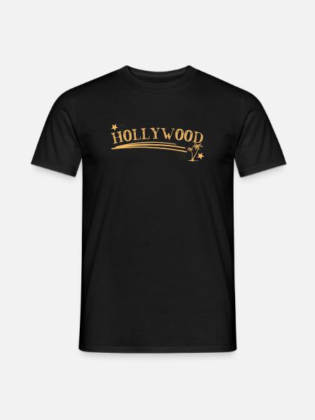 Hollywood Palmen Sterne - Männer T-Shirt - Schwarz