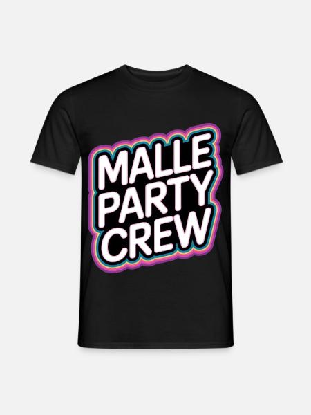 Malle Party Crew Mallorca - Männer T-Shirt - Schwarz