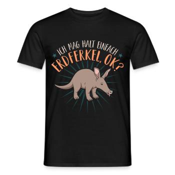 Erdferkel Ok Lustig Aardvark - Männer T-Shirt - Schwarz - Vorne - AI Model Male 178 light (178cm)