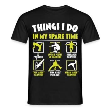 Dinge, die ich in meiner Freizeit mache Parkour Tr - Männer T-Shirt - Schwarz - Vorne - AI Model Male 178 light (178cm)