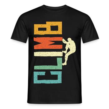 Bouldern Boulder Kletterer Klettern Bergsteiger - Männer T-Shirt - Schwarz - Vorne - AI Model Male 178 light (178cm)