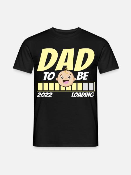 Werde Vater 2022 Loading Papa - Männer T-Shirt - Schwarz