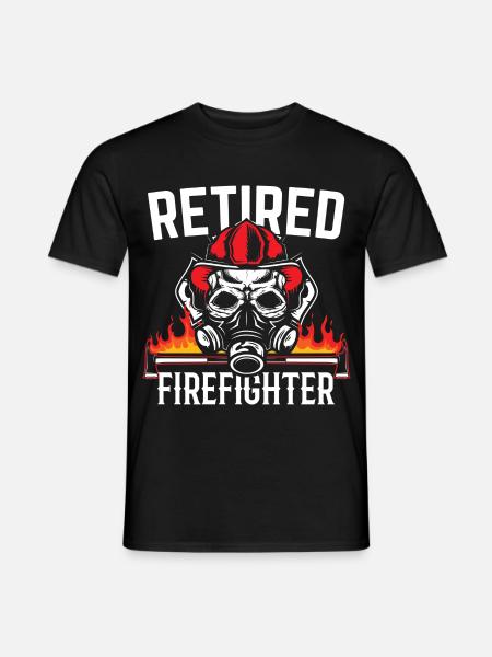 Feuerwehrmann Rentner - Männer T-Shirt - Schwarz