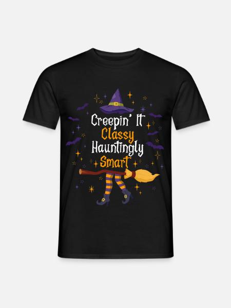 Creepin' It Classy Schaurig-schönes Halloween - Männer T-Shirt - Schwarz