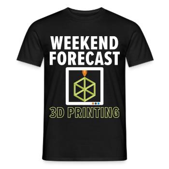 Wochenendvorhersage 100% Chance auf 3D-Druck - Männer T-Shirt - Schwarz - Vorne - AI Model Male 178 light (178cm)