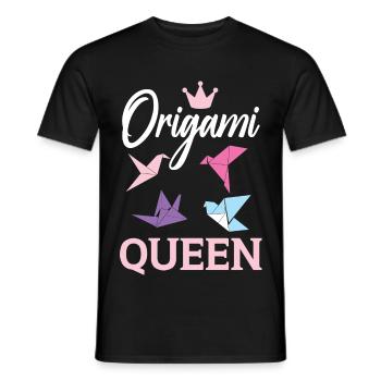 Origami-Königin Papierkunst Origamipapier Japanisc - Männer T-Shirt - Schwarz - Vorne - AI Model Male 178 light (178cm)