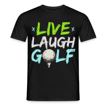 Leben Lachen Golfspieler Bester Golfer aller Zeite - Männer T-Shirt - Schwarz - Vorne - AI Model Male 178 light (178cm)