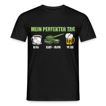 Panzerfahrer Panzer Kampfwagen Bundeswehr - Männer T-Shirt - Schwarz - Vorne - AI Model Male 178 light (178cm)