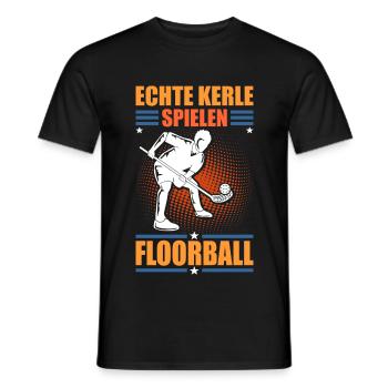 Floorball Floorballspieler - Männer T-Shirt - Schwarz - Vorne - AI Model Male 178 light (178cm)