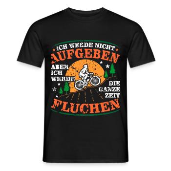 Ich werde niemals aufgeben Mountainbiker - Männer T-Shirt - Schwarz - Vorne - AI Model Male 178 light (178cm)
