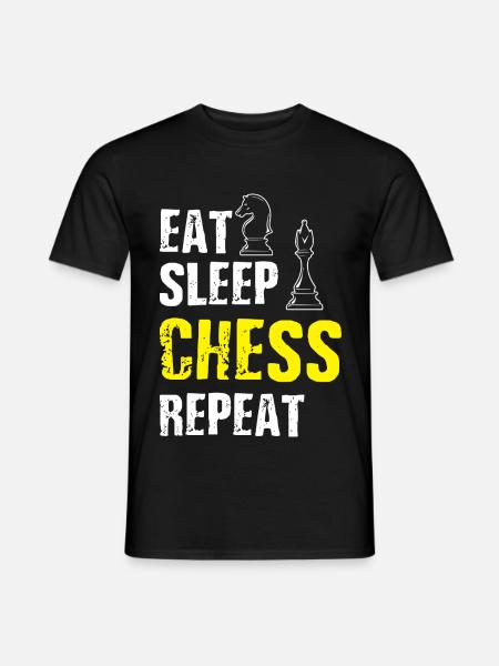 Schach Schachspieler Geschenkidee - Männer T-Shirt - Schwarz