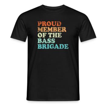Proud Member of the Bass Brigade - retro hell - Männer T-Shirt - Schwarz - Vorne - AI Model Male 178 light (178cm)