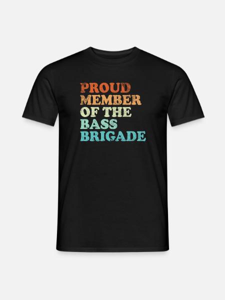 Proud Member of the Bass Brigade - retro hell - Männer T-Shirt - Schwarz