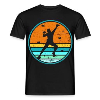 Klettern Boulder Bergsteiger Kletterer Bouldern - Männer T-Shirt - Schwarz - Vorne - AI Model Male 178 light (178cm)