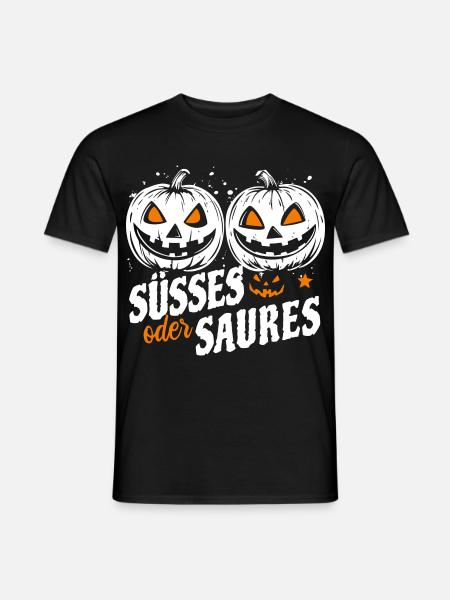 Halloween Zwillinge - Süßes oder Saures - Männer T-Shirt - Schwarz
