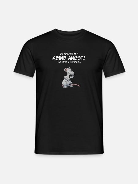 Du machst mir keine Angst - ich hab 3 Kinder - Männer T-Shirt - Schwarz