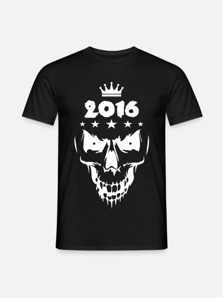 2016 Totenkopf - Männer T-Shirt - Schwarz
