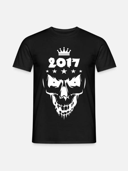 2017 Totenkopf - Männer T-Shirt - Schwarz