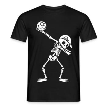 Handballer Dabbing Skelett Jungen Handballspieler - Männer T-Shirt - Schwarz - Vorne - AI Model Male 178 light (178cm)