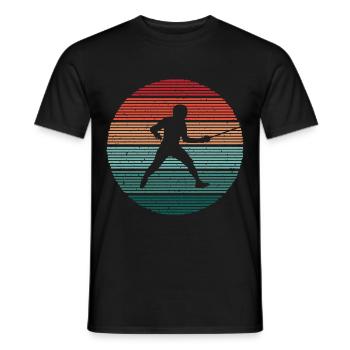 Fechtsport Fechtkampf Fechten Retro Fechter - Männer T-Shirt - Schwarz - Vorne - AI Model Male 178 light (178cm)