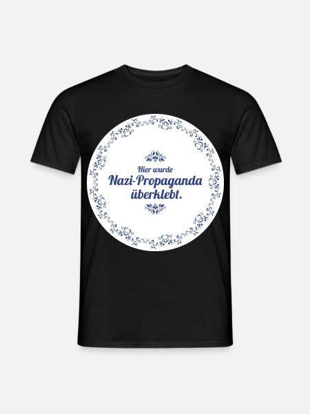 Propaganda Überkleben - Männer T-Shirt - Schwarz