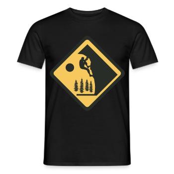 Bergsteiger Bouldern Kletterer Klettern - Männer T-Shirt - Schwarz - Vorne - AI Model Male 178 light (178cm)