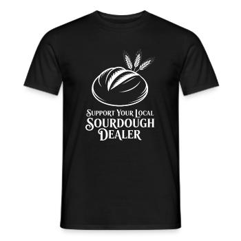 Emblem des lokalen Sauerteighändlers - Männer T-Shirt - Schwarz - Vorne - AI Model Male 178 light (178cm)