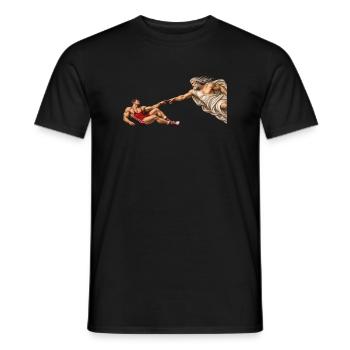 Die Erschaffung des Ringers - Männer T-Shirt - Schwarz - Vorne - AI Model Male 178 light (178cm)