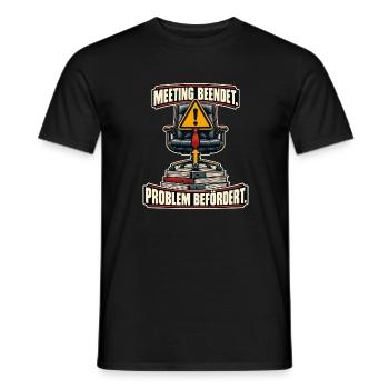 Problem befördert - Männer T-Shirt - Schwarz - Vorne - AI Model Male 178 light (178cm)