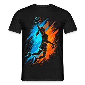 Basketball Damen Mädchen Basketballer Kinder - Männer T-Shirt - Schwarz - Vorne - AI Model Male 178 light (178cm)