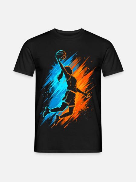 Basketball Damen Mädchen Basketballer Kinder - Männer T-Shirt - Schwarz
