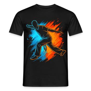 Capoerista Kampfsport Herren Kinder Capoeira - Männer T-Shirt - Schwarz - Vorne - AI Model Male 178 light (178cm)