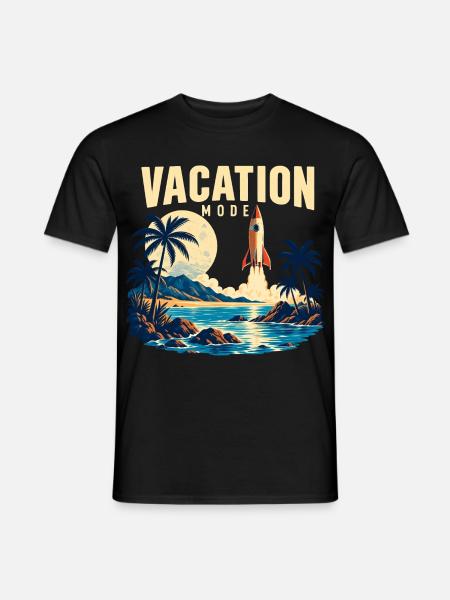 Urlaubsmodus-38cm - Männer T-Shirt - Schwarz