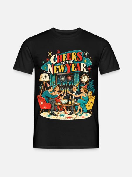 Cheers to the New Year - Männer T-Shirt - Schwarz