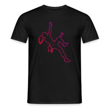Die Bergsportlerinnen und Climbing passen zusammen - Männer T-Shirt - Schwarz - Vorne - AI Model Male 178 light (178cm)