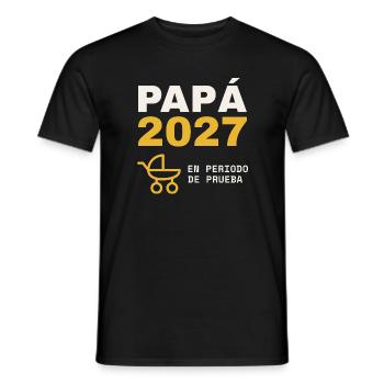 Papa 2027 - Männer T-Shirt - Schwarz - Vorne - AI Model Male 178 light (178cm)