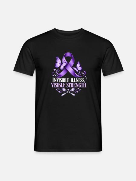 INVISIBLE ILLNESS, VISIBLE STRENGTH – Spoonie - Männer T-Shirt - Schwarz