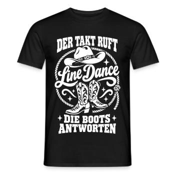 Der Takt ruft Line Dance - Männer T-Shirt - Schwarz - Vorne - AI Model Male 178 light (178cm)
