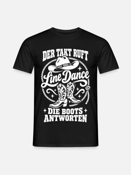 Der Takt ruft Line Dance - Männer T-Shirt - Schwarz